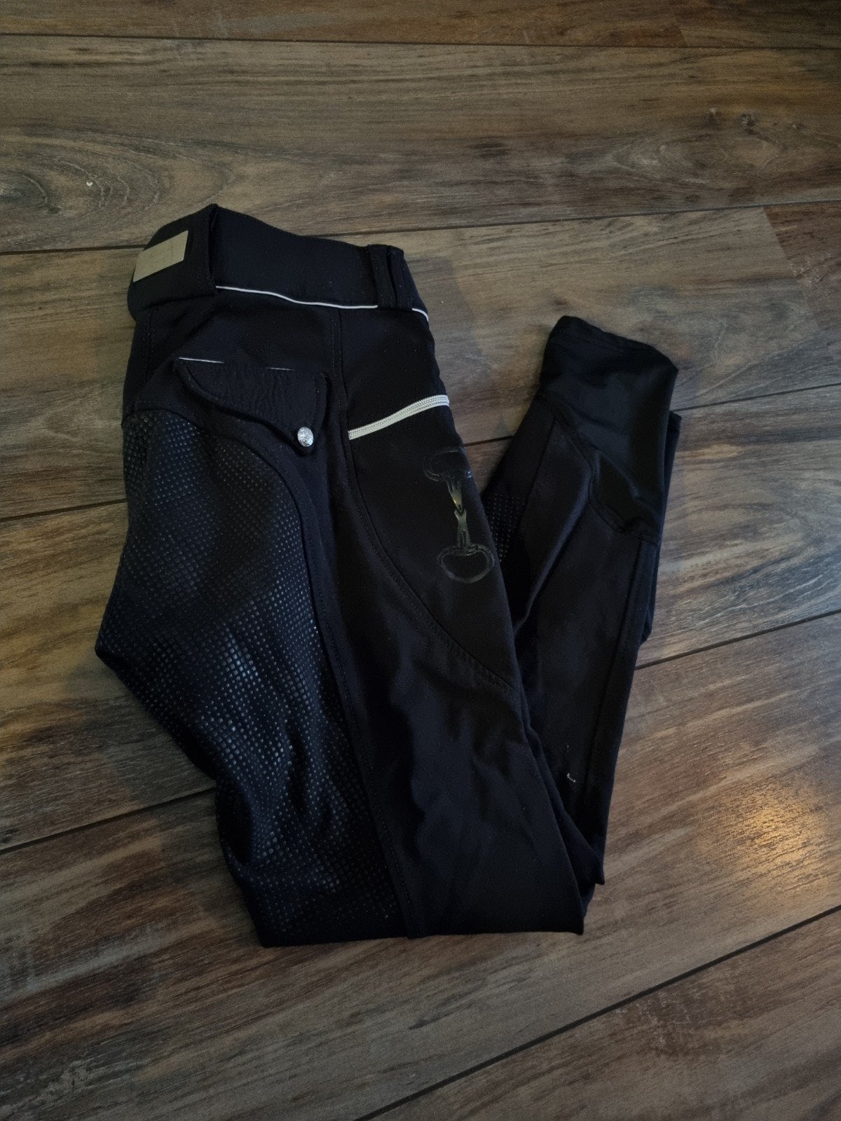 horsegloss rijbroek S zwart siliconen, Dieren en Toebehoren, Ophalen of Verzenden, Zo goed als nieuw, Dressuur, Bovenkleding