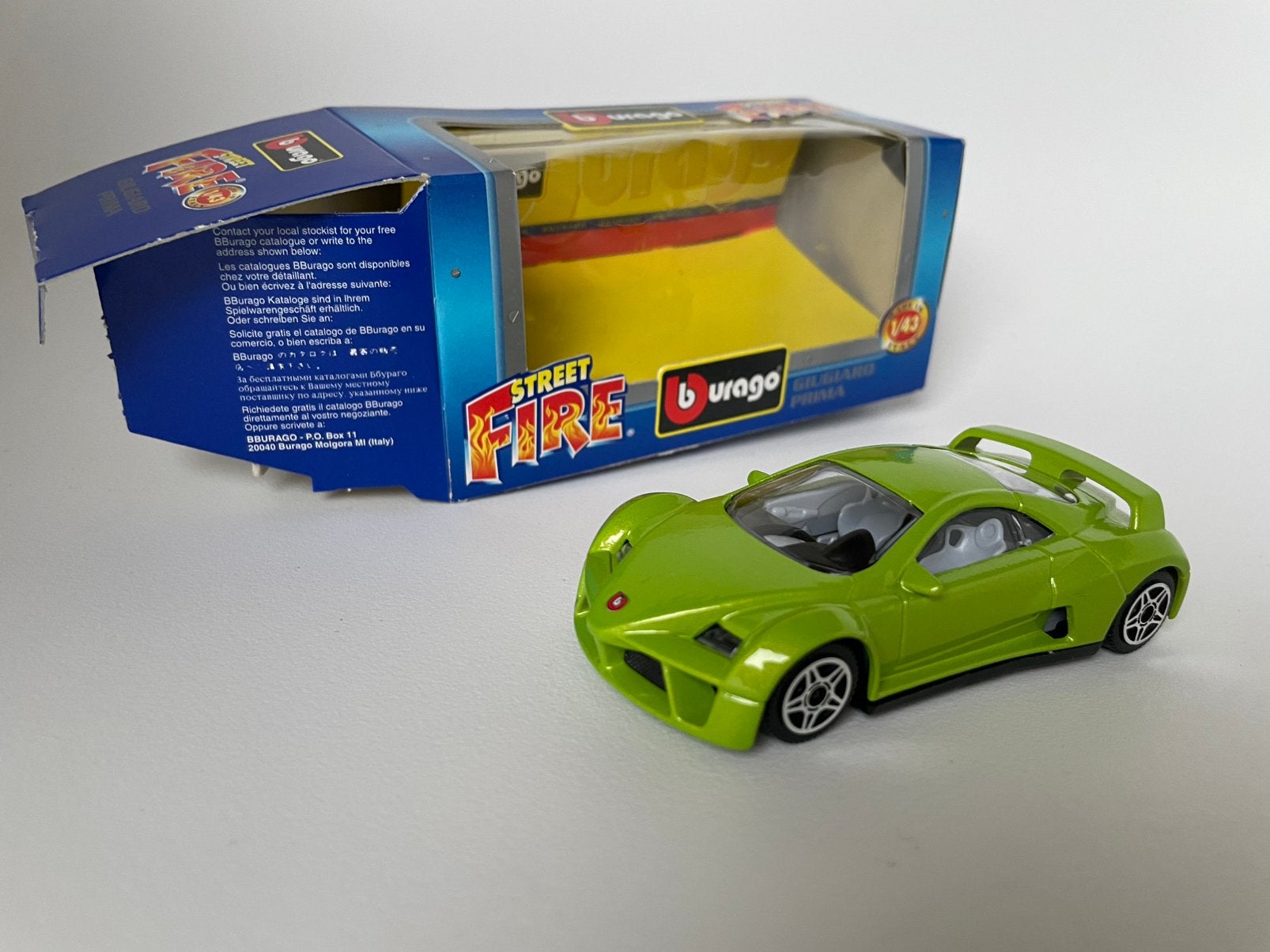 model Giugiaro Prima, groen, 1/43, Bburago, Ophalen of Verzenden, Zo goed als nieuw, Auto