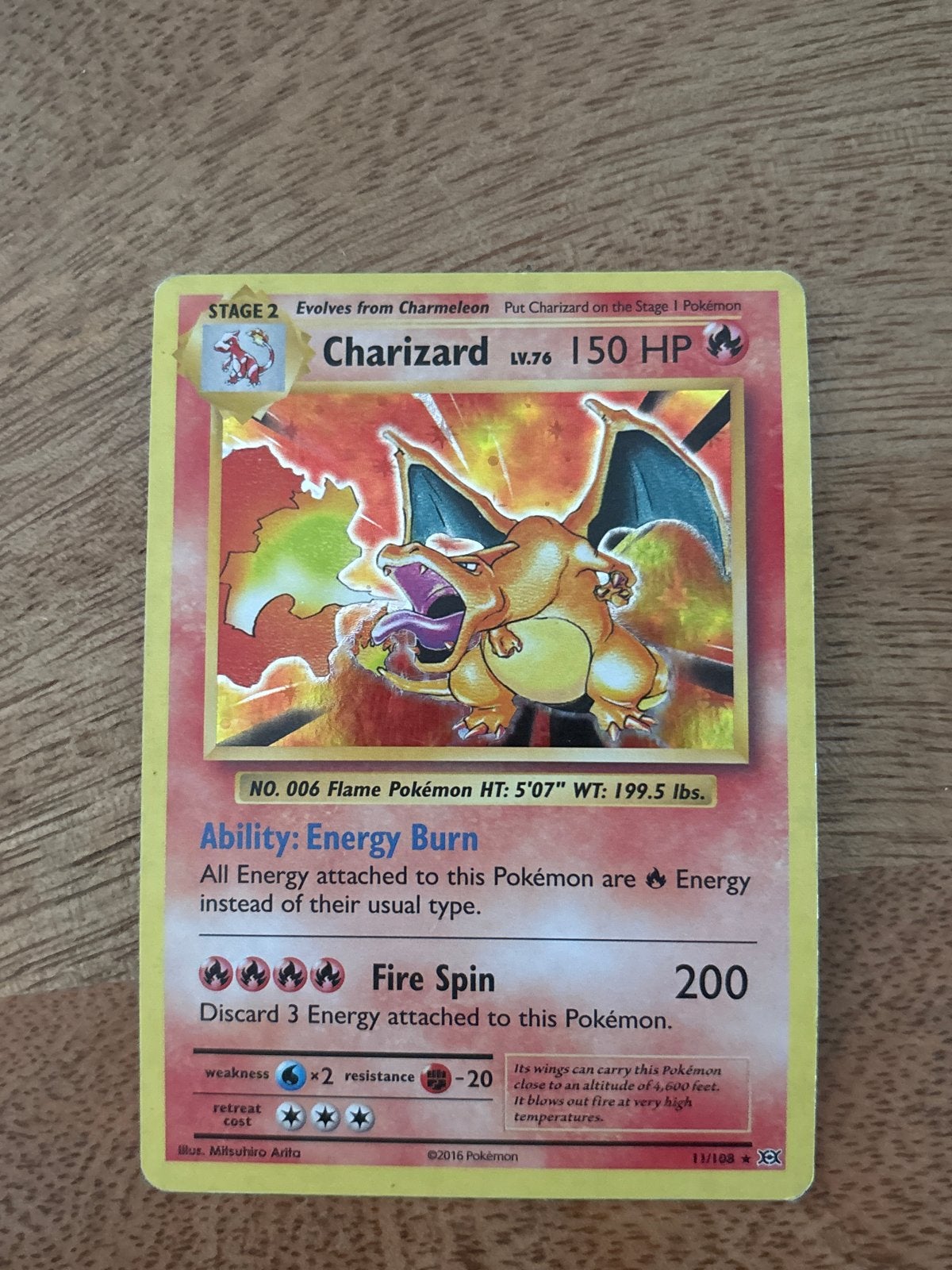 Charizard #11 Pokemon Evolutions 2016, Hobby en Vrije tijd, Ophalen of Verzenden, Zo goed als nieuw, Losse kaart