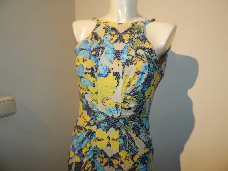 Versace collection beeldschone jurk grafische print vlinders, Zo goed als nieuw, Versace, Maat 34 (XS) of kleiner, Boven de knie