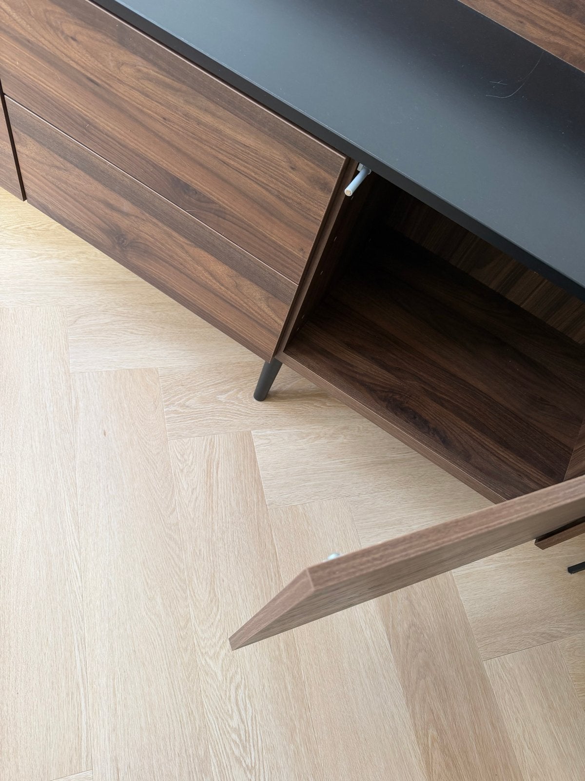 Stijlvol dressoir met lades en deuren - Zo goed als nieuw, Ophalen, Gebruikt, 200 cm of meer, Met lade(s)