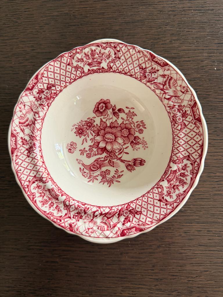 Antiek Mason's Stratford bakje, rood, Ø 16 cm, Ophalen of Verzenden
