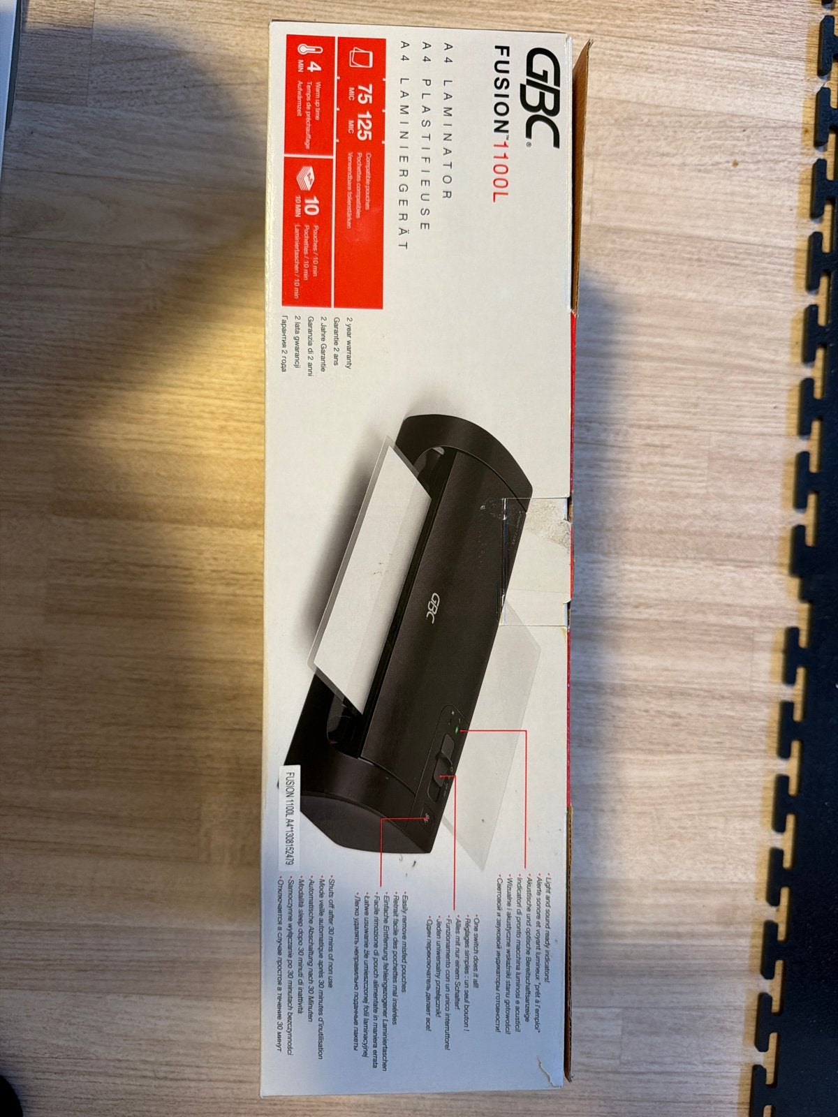 GBC Fusion 1100L A4 Laminator - met doos, Ophalen, Gebruikt