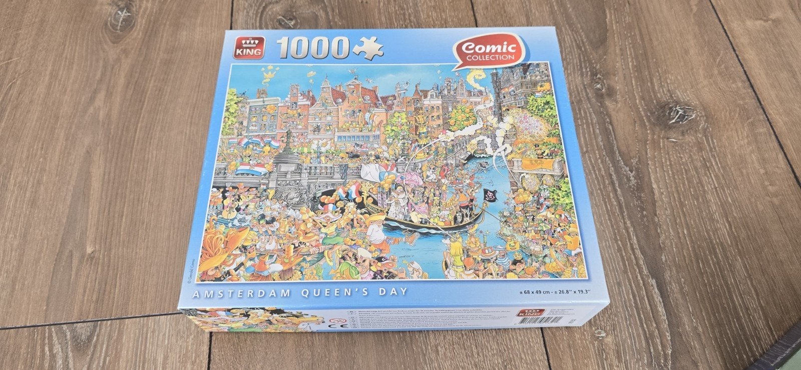 King puzzel queensday, 1000 stukjes, Ophalen of Verzenden, 500 t/m 1500 stukjes, Zo goed als nieuw