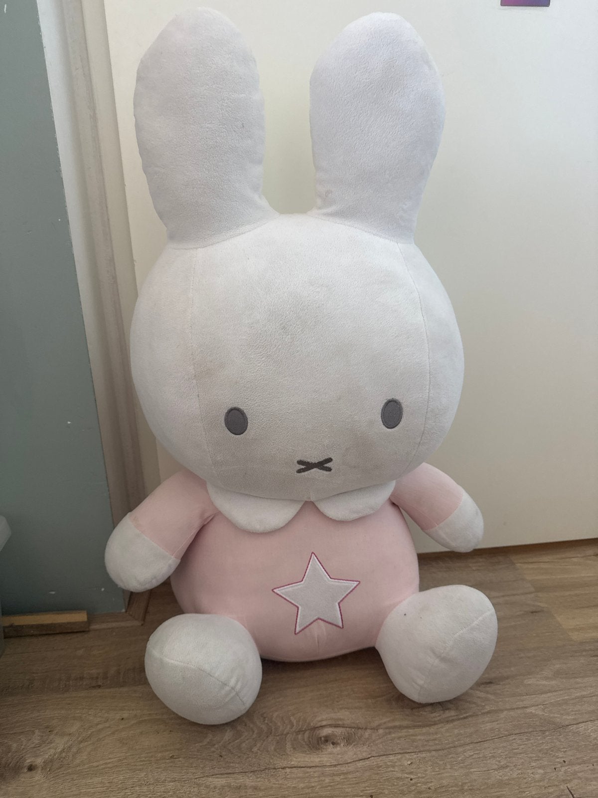 Grote Nijntje knuffel roze met ster, Ophalen, Gebruikt, Konijn, Nijntje