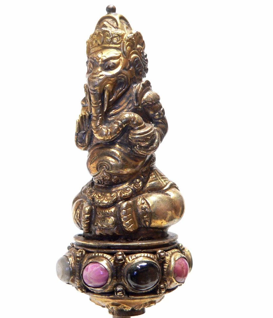 Gouden Keris greep GANESHA Kris Bali Indonesie HT11 kunst, Ophalen of Verzenden