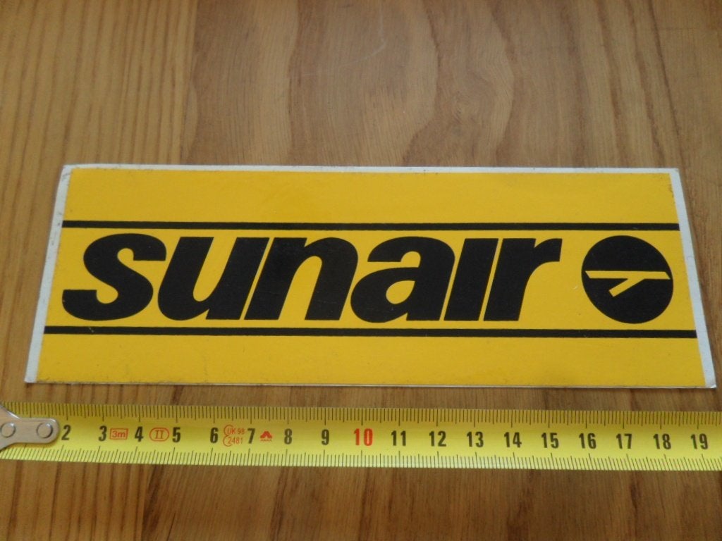 sticker SUNAIR  *, Ophalen of Verzenden, Zo goed als nieuw