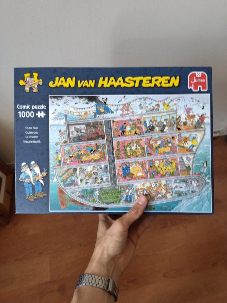 Jan van Haasteren puzzel cruise 1000 stukjes, Ophalen, 500 t/m 1500 stukjes, Zo goed als nieuw, Legpuzzel