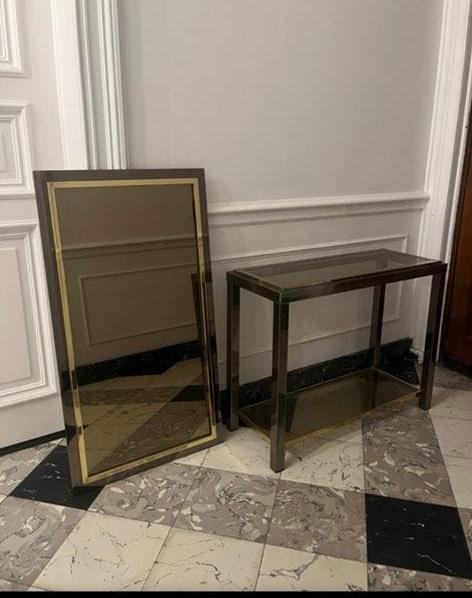 Deknudt spiegel - salontafel en wandtafel, Antiek en Kunst, Antiek | Meubels | Tafels, Ophalen of Verzenden