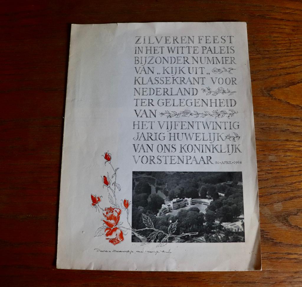 Zilveren Feest in het Witte Huis. Zeldzaam blad, 1962, Ophalen of Verzenden, Gebruikt, Nederland, Tijdschrift of Boek