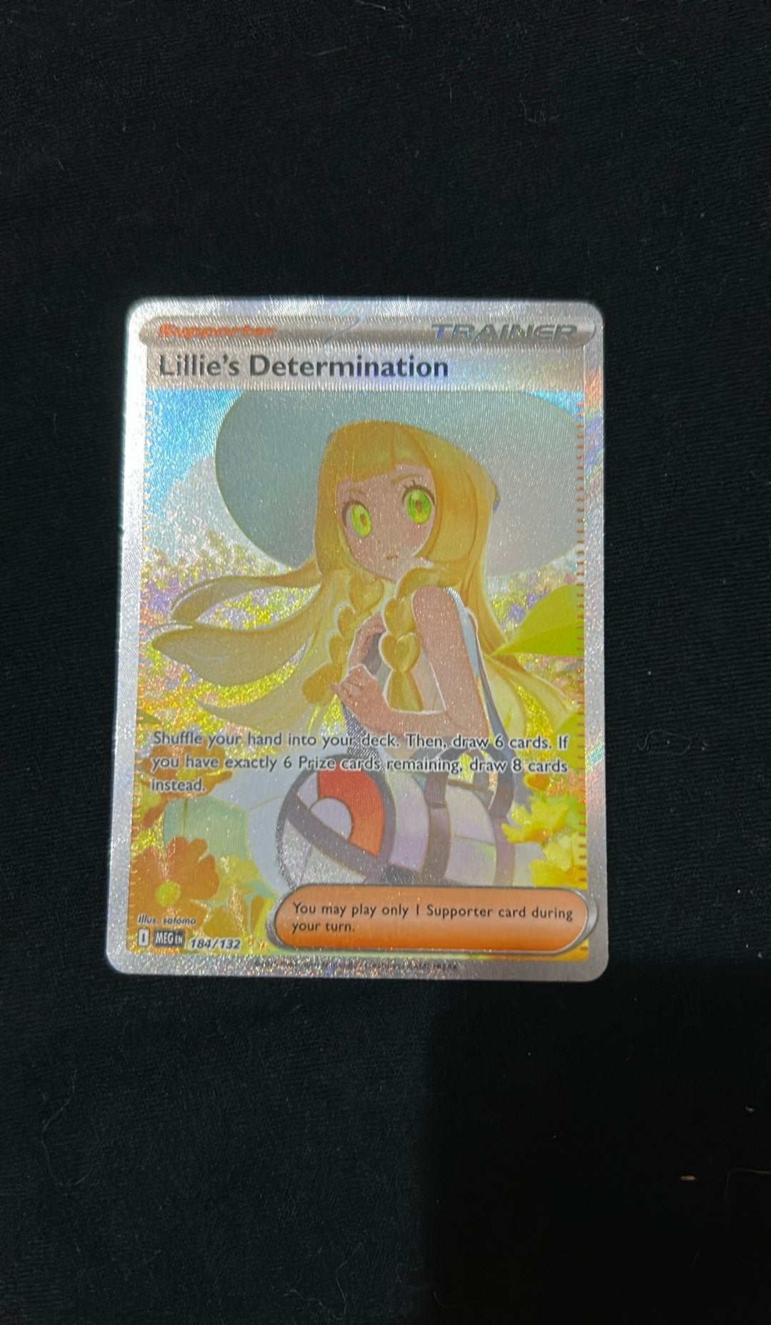 Lillie’s determination #184 MEG, Hobby en Vrije tijd, Verzamelkaartspellen | Pokémon, Ophalen of Verzenden, Zo goed als nieuw