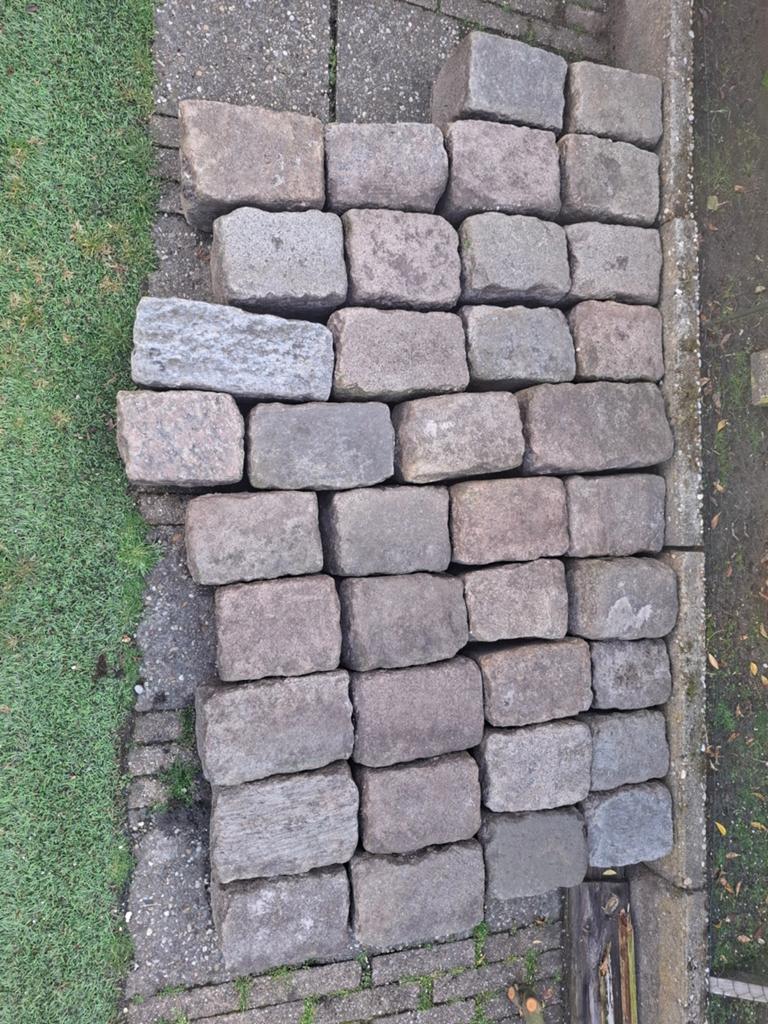 79 gebruikte kasseien te koop, Tuin en Terras, Ophalen, Gebruikt, Graniet, Overige typen