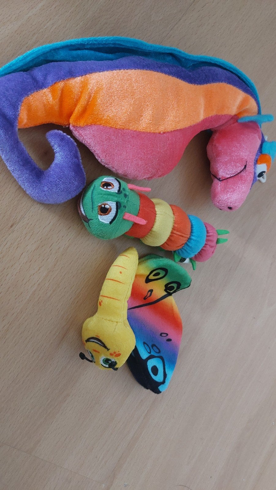 Te koop knuffels zeepaard, rups en vlinder, Ophalen of Verzenden, Zo goed als nieuw, Overige typen