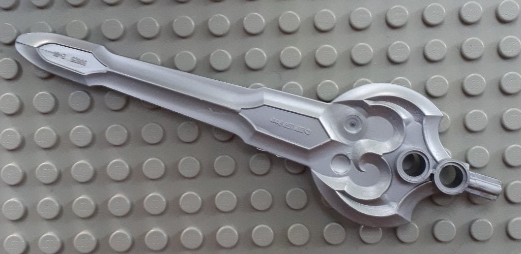 50625 (1) pearl light gray Large Figure Weapon, Sword Sir J, Ophalen of Verzenden, Gebruikt