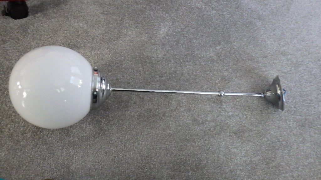 prachtige oude hanglamp, Ophalen of Verzenden, Zo goed als nieuw, Glas, E27 (groot)