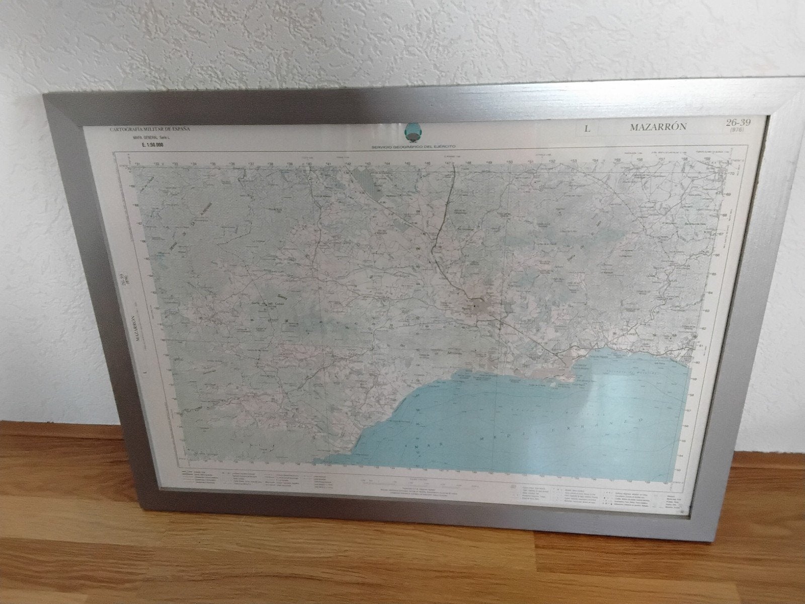Ingelijste militaire kaart van Mazarrón, Spanje, Ophalen, Spanje, 1800 tot 2000, Cartografía Militar de España