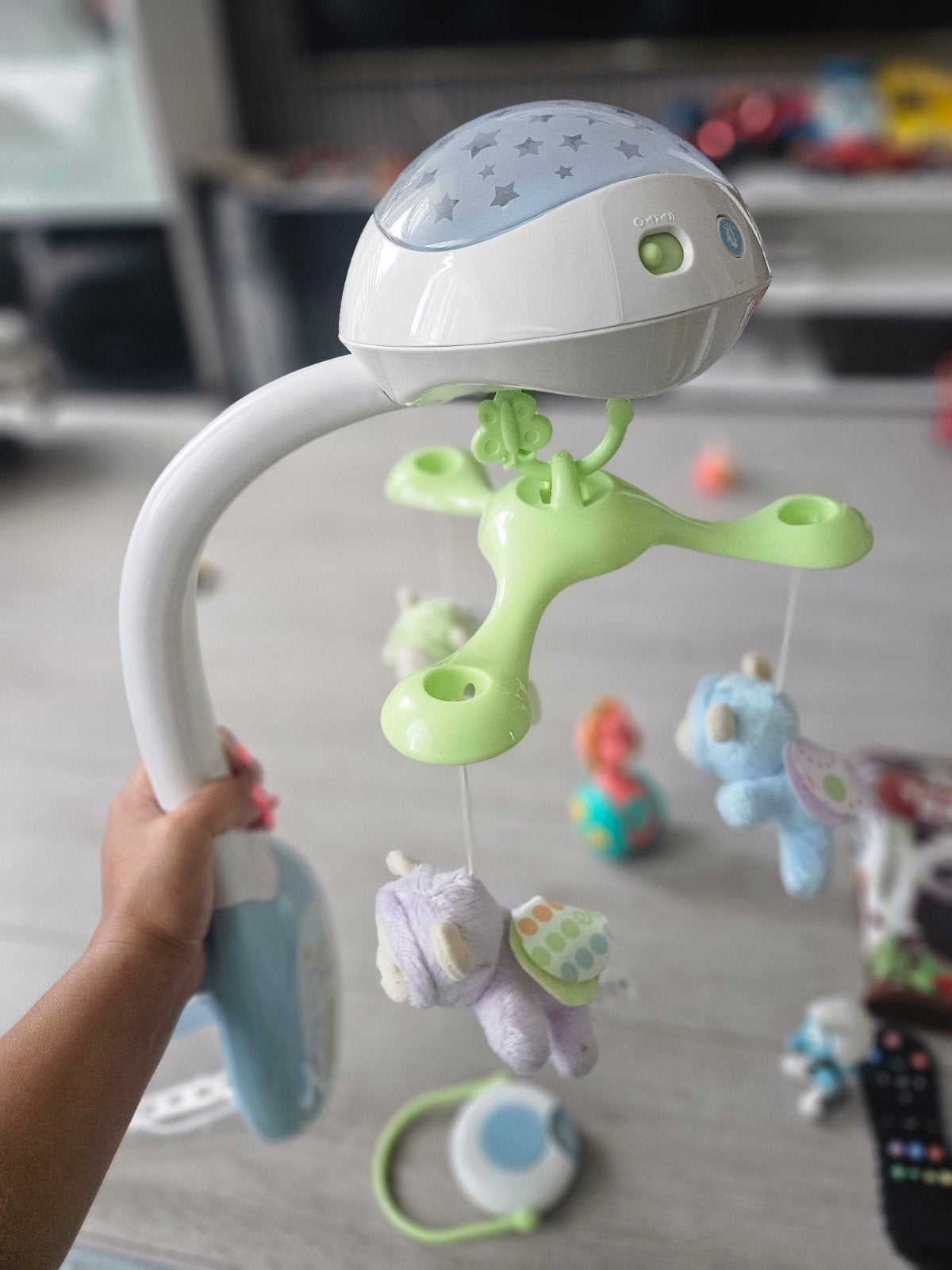 Fisher-Price white noise  Muziek Mobiel, Ophalen, Zo goed als nieuw, Mobiel, Met licht
