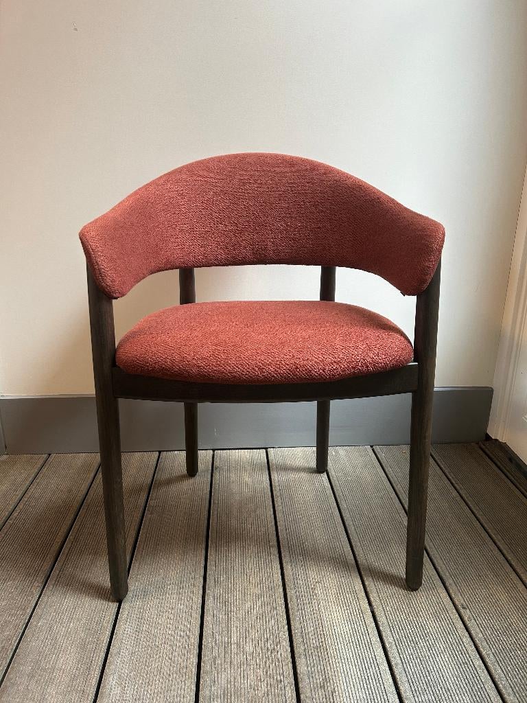 Te koop: 6 Arco Homework eettafelstoelen, Huis en Inrichting, Stoelen, Nieuw, Vijf, Zes of meer stoelen, Hout, Stof, Rood, Ophalen