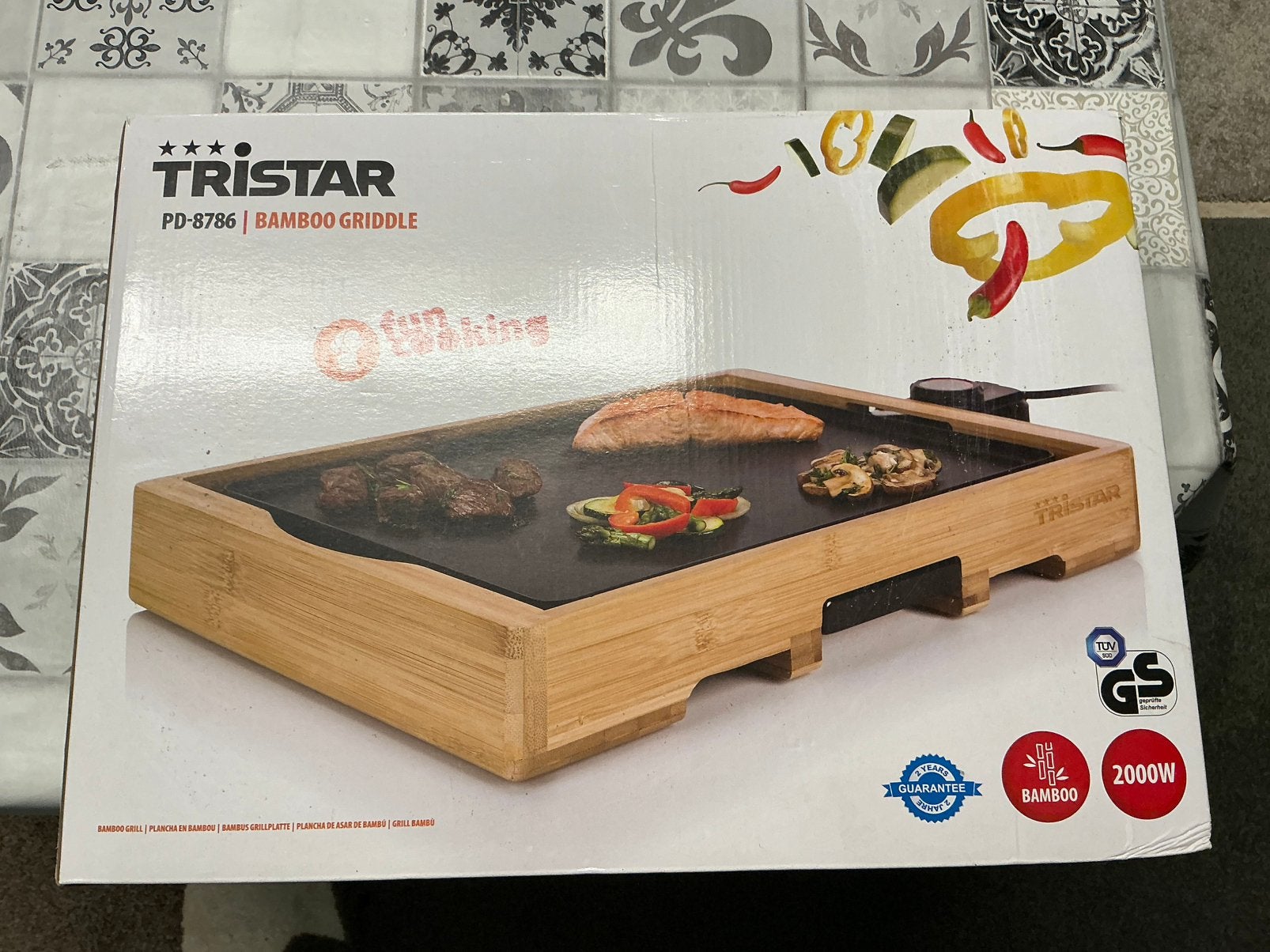 Grillplaat Tristar, Ophalen of Verzenden, Nieuw, Tafelgrill