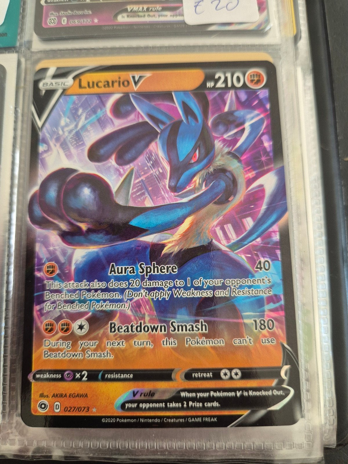 Pokémon Kaart Lucario V 027/073, Verzenden