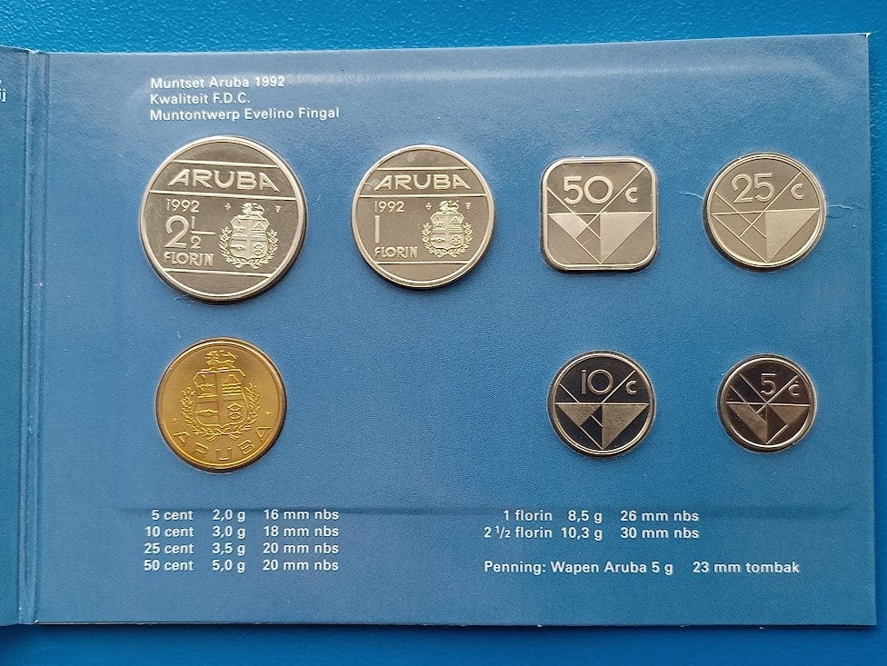 Aruba Muntset 1992, Postzegels en Munten, Munten | Nederland, Ophalen of Verzenden, Koningin Beatrix, Overige waardes, Setje