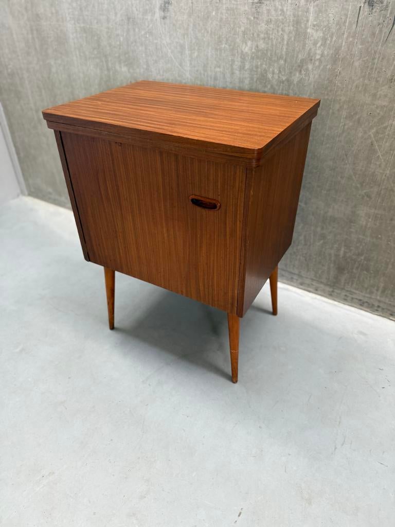Vintage Deens Naaimachinekastje Teak | Multifunctioneel, Ophalen