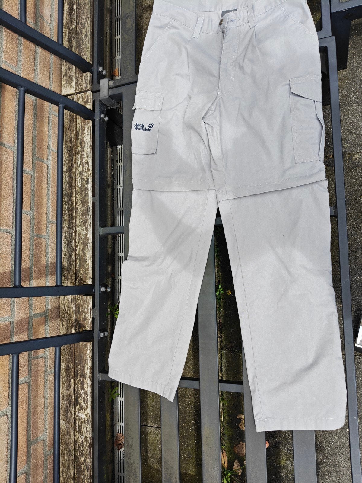 Jack Wolfskin hiking afritsbroek zip-off maat 48 (M) grijs, Ophalen, Zo goed als nieuw, Kleding