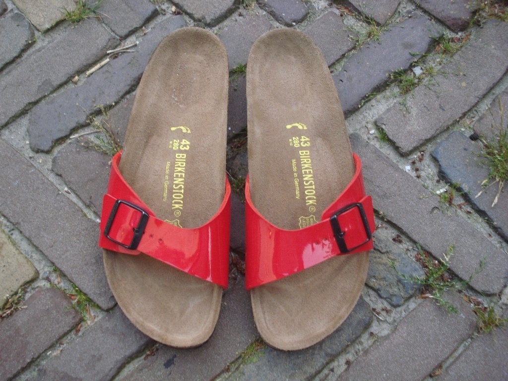 BIRKENSTOCK MADRID ROOD 43 NU GRATIS VERZENDING PER POST, Slippers, Verzenden, Nieuw, Rood