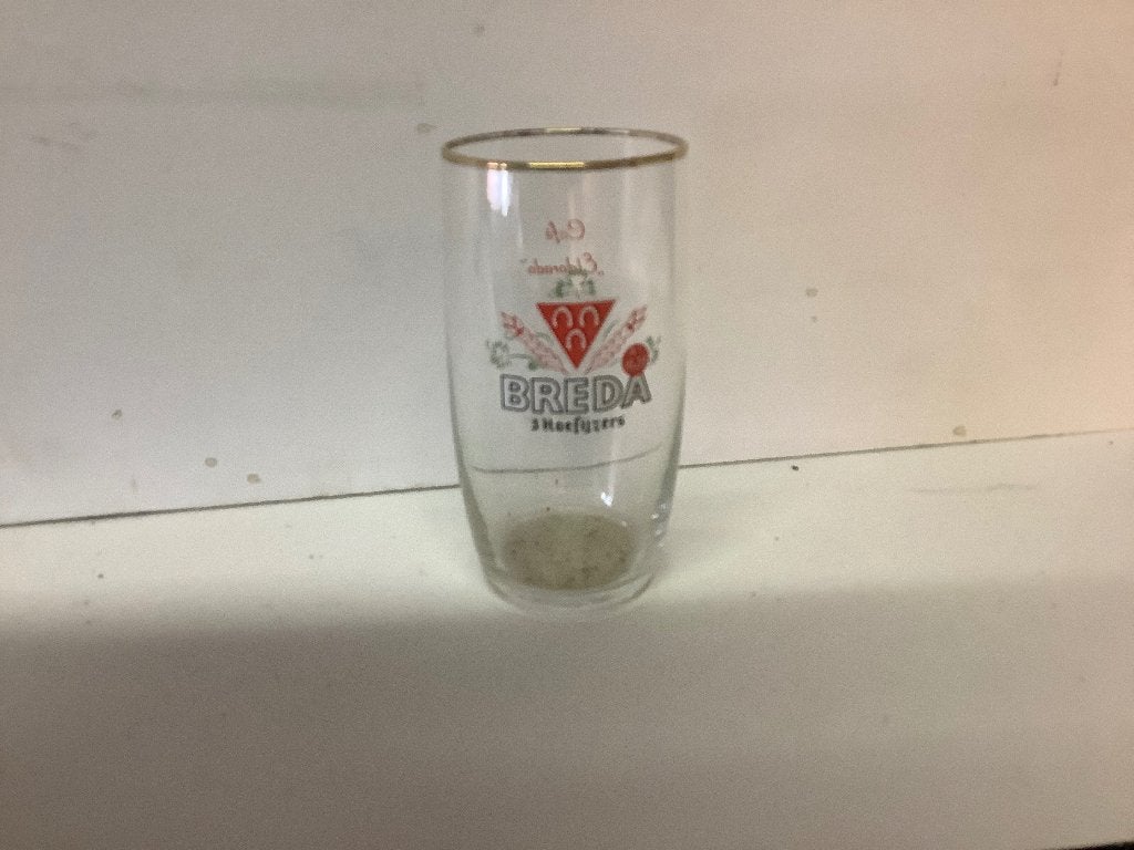 Breda bier opdruk, Verzamelen, Ophalen of Verzenden, Gebruikt, Glas of Glazen, Overige merken