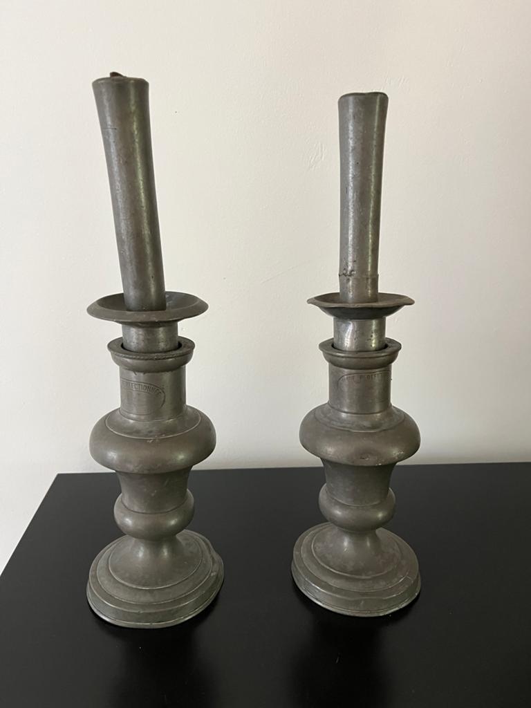 Tinnen lamp, Ophalen of Verzenden, Koper of Brons