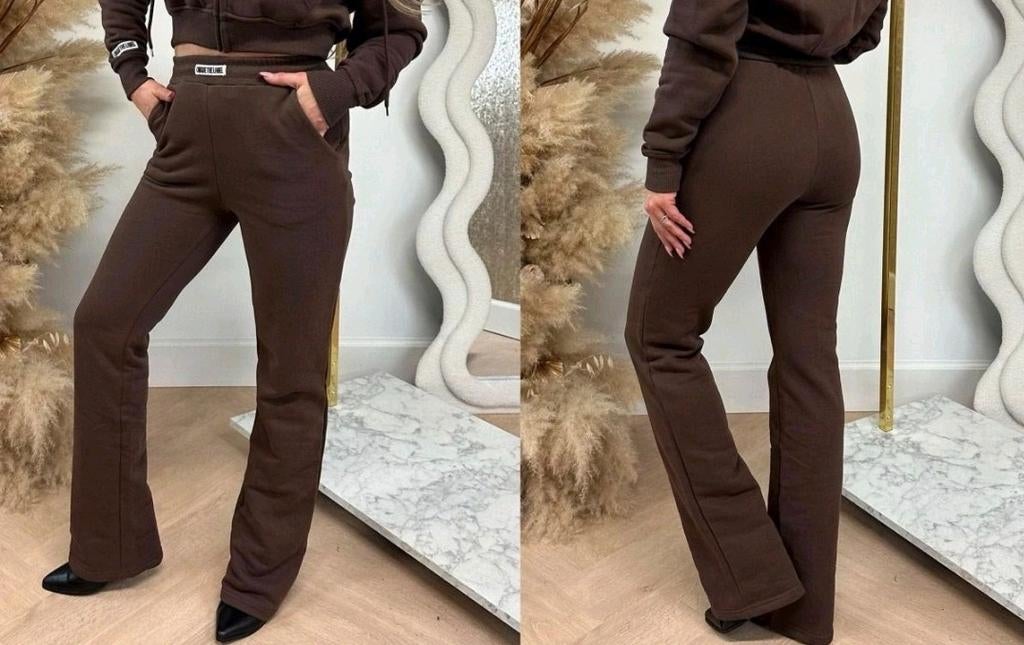 Unique the Label Molly Pants - Chocolate - Maat L, Bruin, Maat 42/44 (L), Nieuw, Ophalen of Verzenden