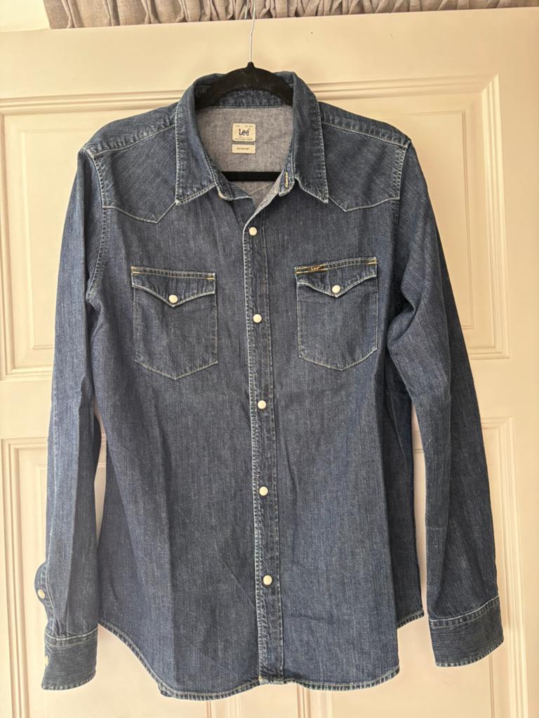 Jeans overhemd Lee, Ophalen of Verzenden, Zo goed als nieuw, Blauw, Halswijdte 41/42 (L)