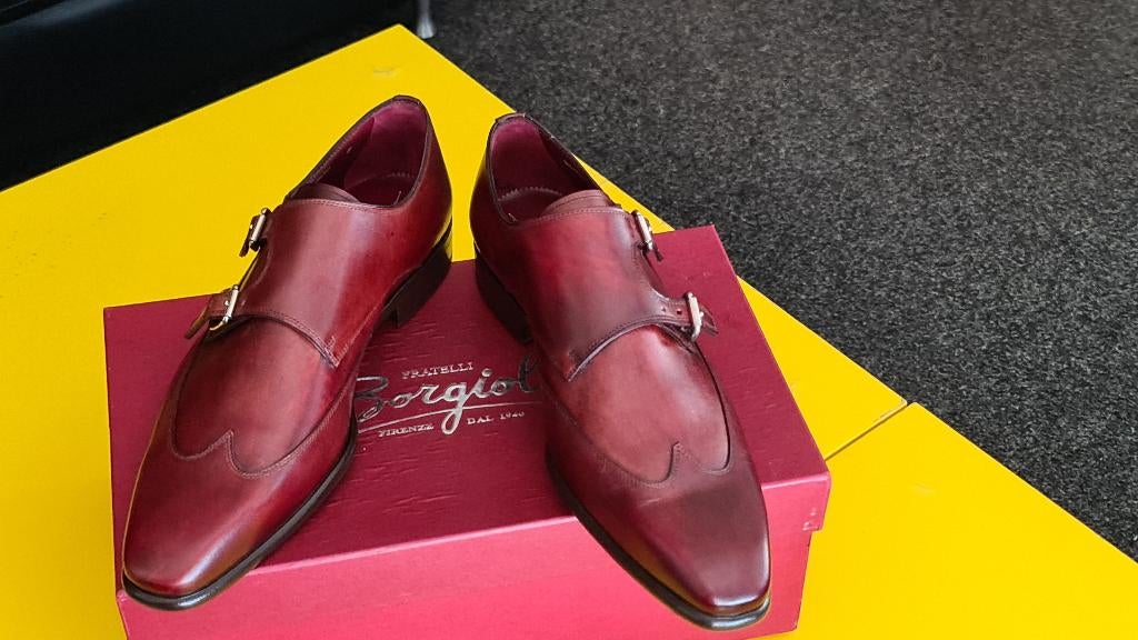 Nieuw Borgioli gesp schoenen  met wijn rood kleur maat 42, Kleding | Heren, Schoenen, Overige kleuren, Verzenden, Nieuw, Gespschoenen