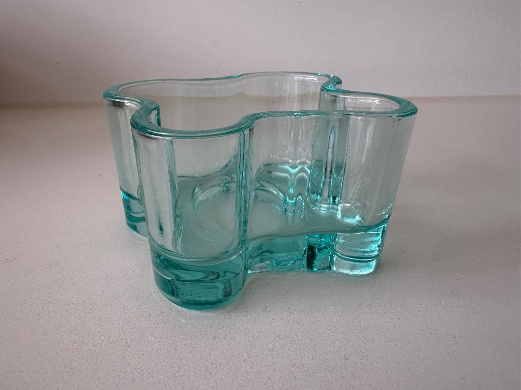 Iittala theelichthouder Aalto watergreen, Overige materialen, Ophalen of Verzenden, Zo goed als nieuw, Groen