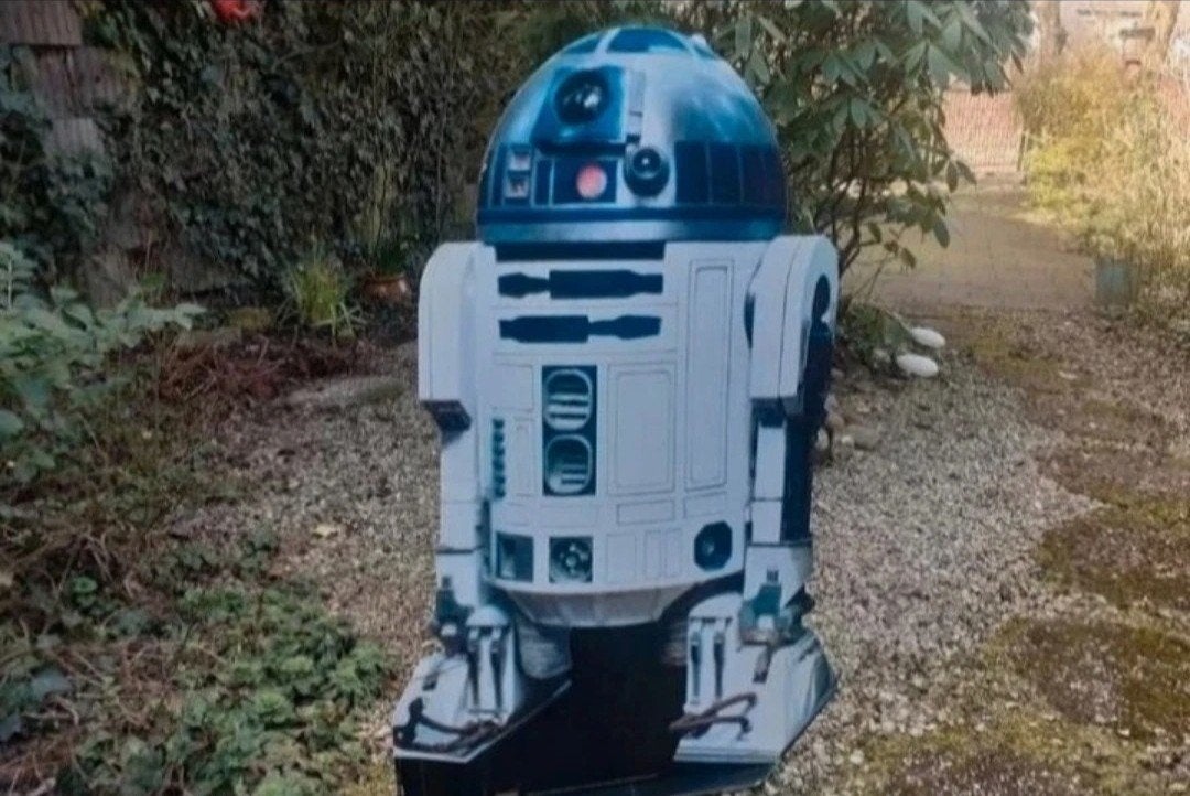 Star wars vintage r2 d2 cardboard 2000 lucasfilm, Ophalen of Verzenden, Gebruikt, Actiefiguurtje