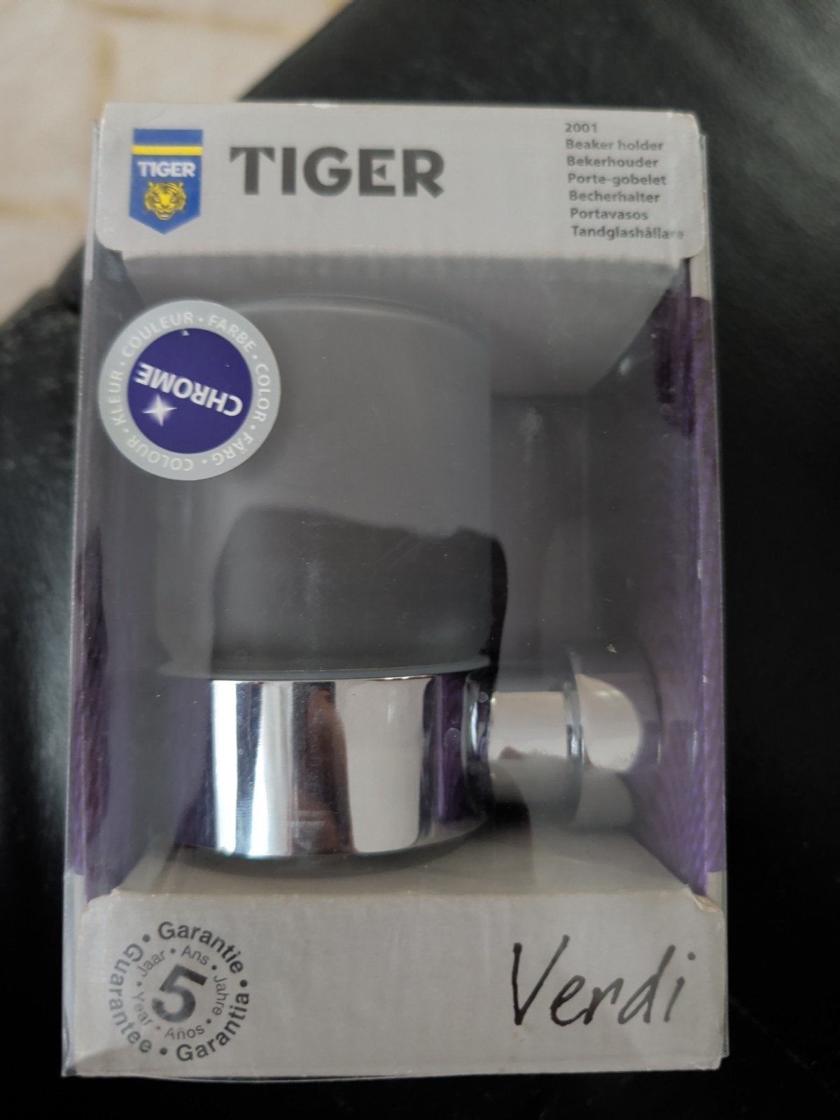 bekerhouder Tiger Verdi chroom, Ophalen, Nieuw, Toilet-accessoire