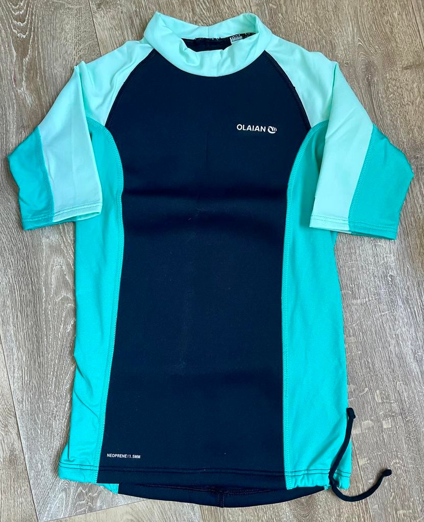 TE KOOP: thermische en UV-werende rashguard maat 14 jaar, UV-zwemkleding, Jongen of Meisje, Ophalen of Verzenden, Zo goed als nieuw