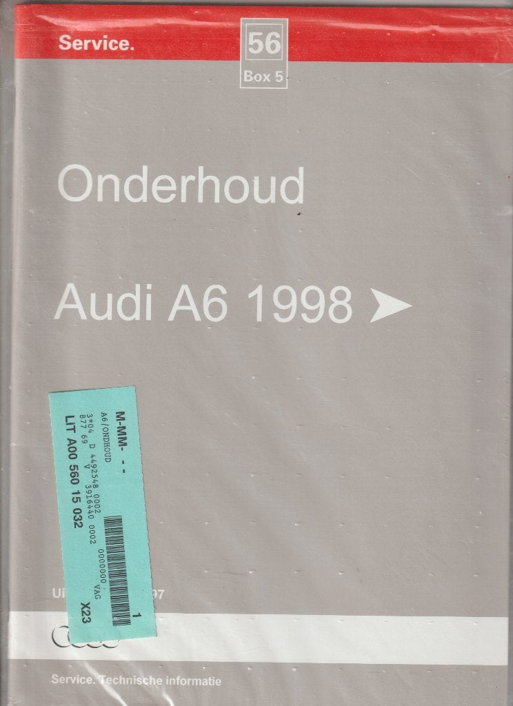 AUDI A6 technische delen 1998, Auto diversen, Handleidingen en Instructieboekjes, Ophalen of Verzenden