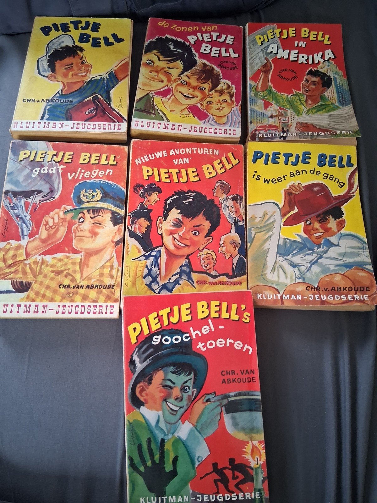 Pietje Bell boeken - Complete set van 7 jeugdboeken, Ophalen of Verzenden, Gelezen, Chr. van Abkoude, Fictie algemeen