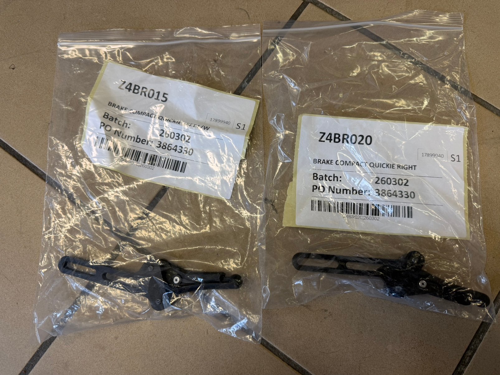 Set compact remmen Quicky rolstoel, Ophalen of Verzenden, Nieuw, Handbewogen rolstoel