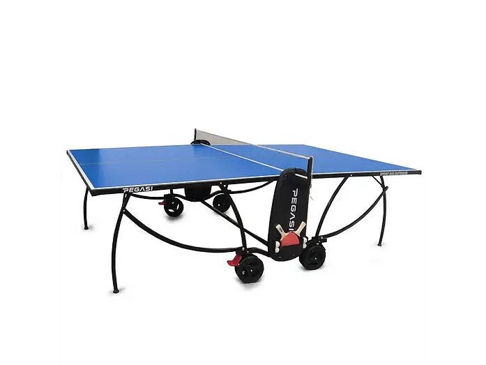 Pegasi Sport 300 Outdoor Tafeltennistafel - Blauw, Ophalen, Zo goed als nieuw, Tafel Outdoor, Verrijdbaar