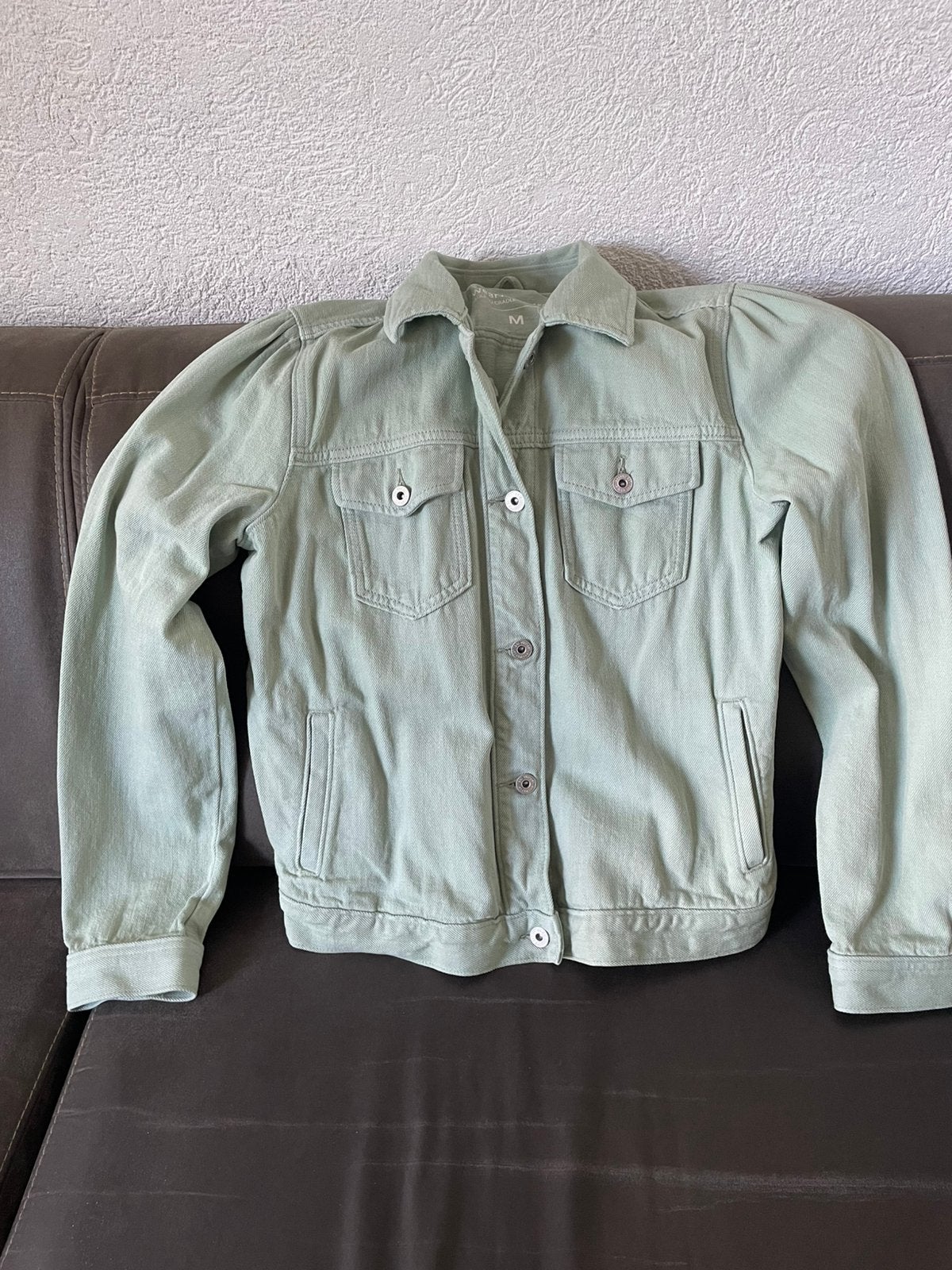 Jasje (spijker)  mintgroen maat M, Ophalen, Zo goed als nieuw, Maat 38/40 (M), Groen