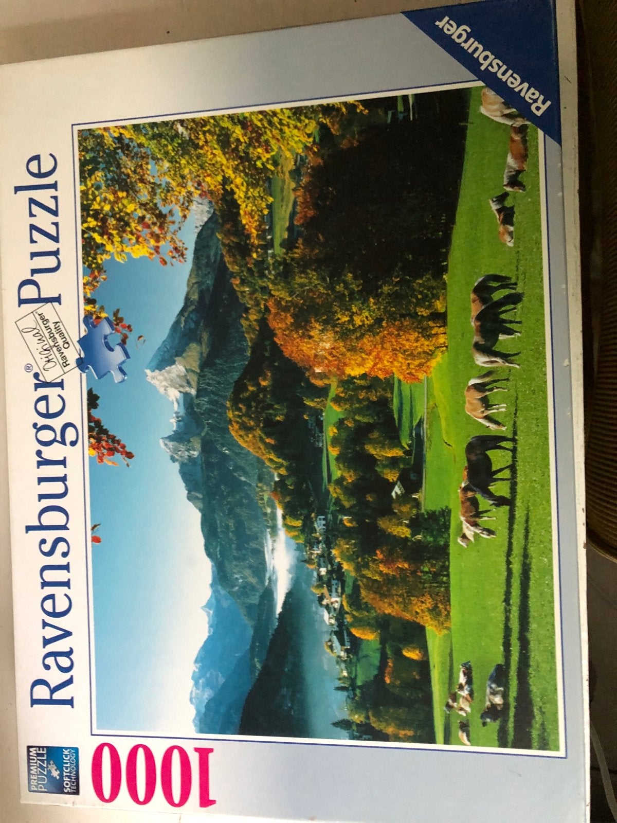 Ravensburger Legpuzzel 1000 stukjes - Berglandschap, Ophalen of Verzenden, 500 t/m 1500 stukjes, Zo goed als nieuw, Legpuzzel