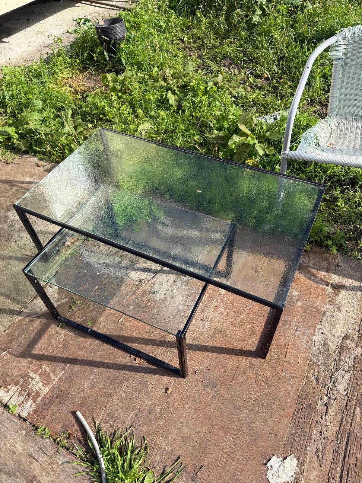 Glazen salontafel set - Modern en stijlvol, Huis en Inrichting, Ophalen, Gebruikt, 50 tot 100 cm, Glas
