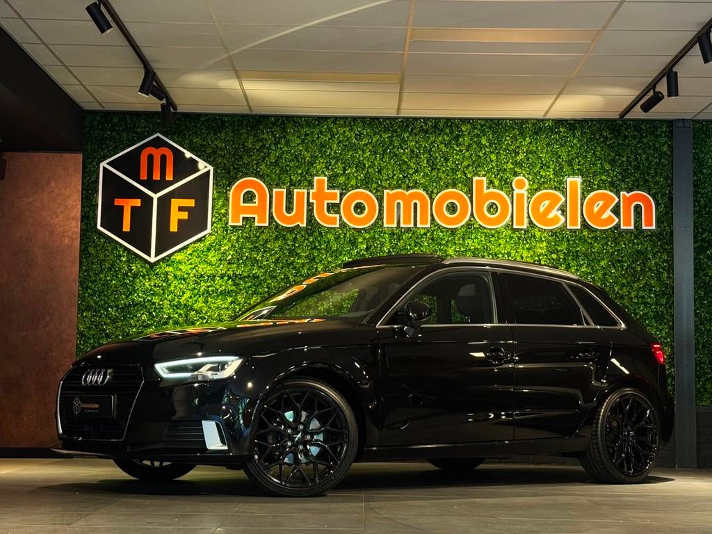 Audi A3 Sportback 1.5 TFSI CoD 150 PK|PANO|VIRTUAL|MATRIX|DA, Gebruikt, Zwart, Bedrijf, 1240 kg
