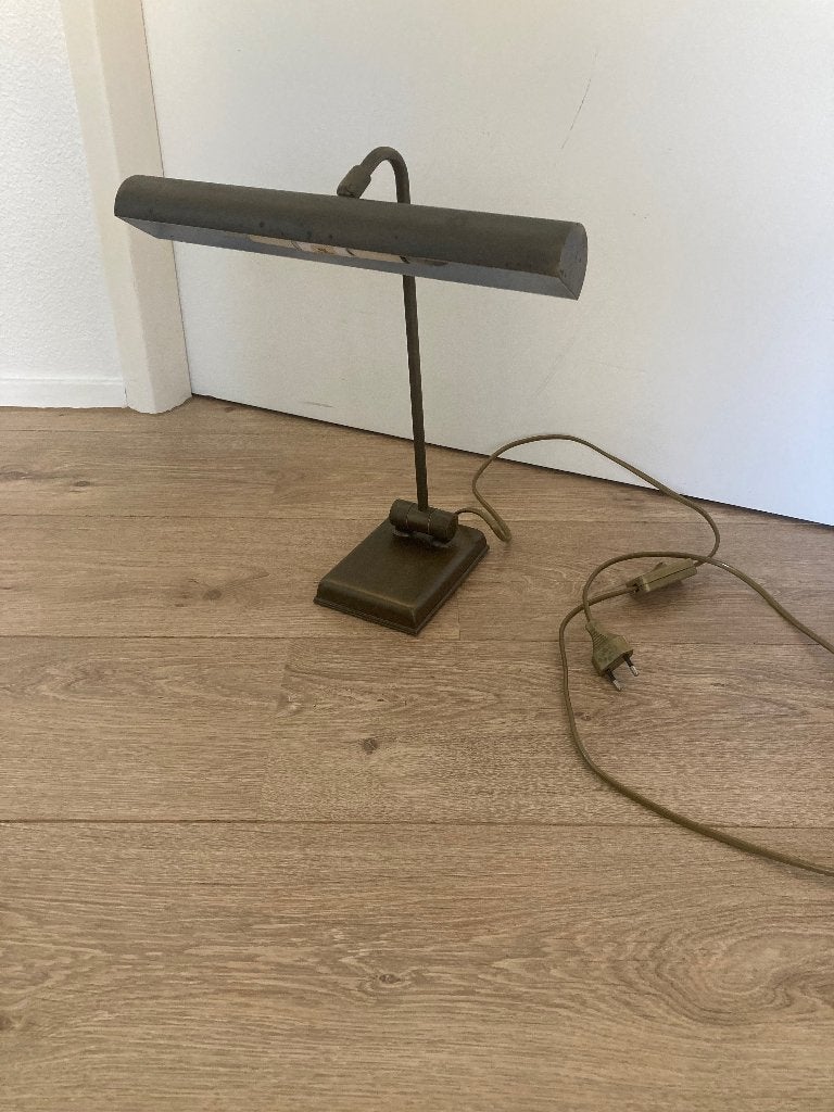 Lamp brons voor op de piano of orgel, Met schakelaar, Ophalen, Gebruikt, Overige materialen