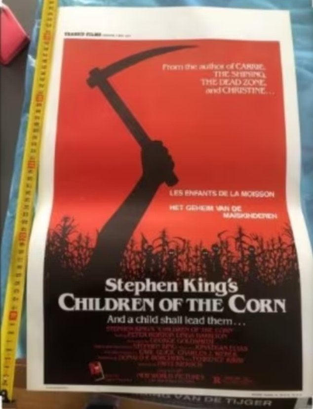 Children of the corn stephen king filmposter, Verzamelen, Ophalen of Verzenden, Zo goed als nieuw, A1 t/m A3, Film en Tv