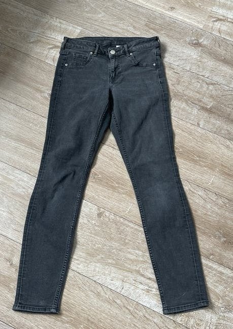 H&M Curvy Jeggings - Zwart/Grijs - Maat 36, Ophalen of Verzenden, Gedragen, Zwart, W28 - W29 (confectie 36)