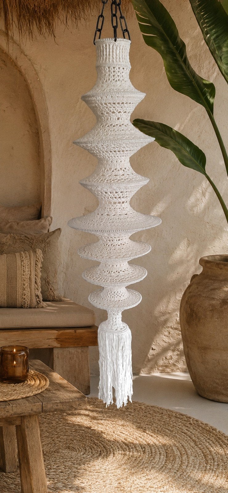 Handgemaakte, gehaakte visnet/lamp, Ophalen of Verzenden, Nieuw