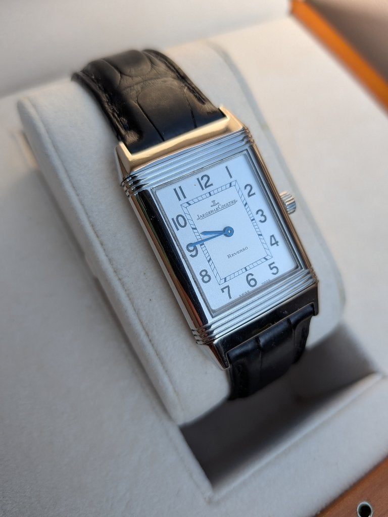 Jaeger LeCoultre Reverso 252.8.47, Overige merken, Leer, Staal, Polshorloge